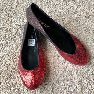 Red sparkle ombré flats (Dorothy shoes!)